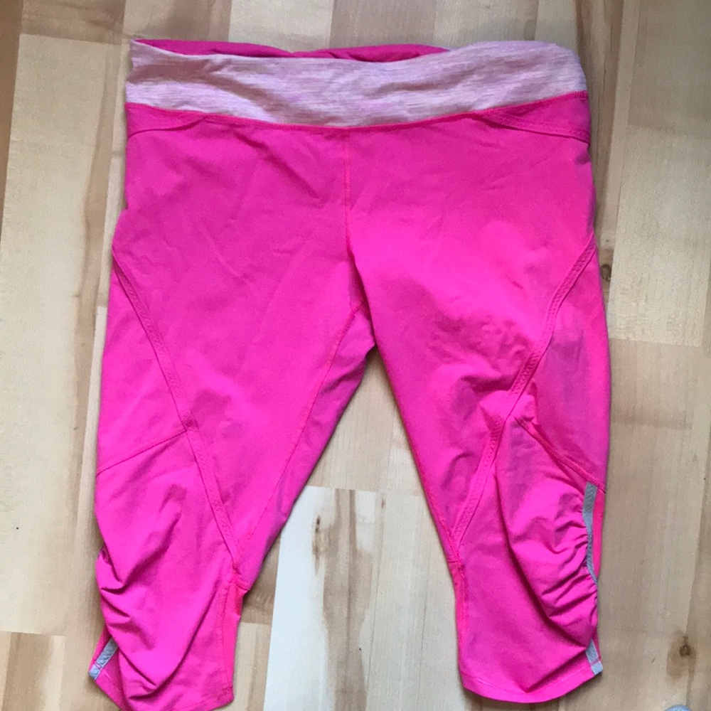 Pink Lululemon Size 12 Capris